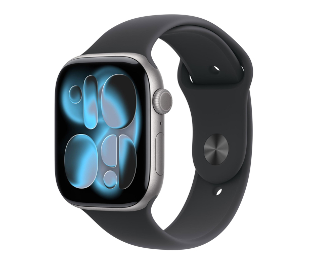 APPLE Watch Series 11 GPS + Cellular 46mm Aluminiowa koperta (gwiezdna szarość)/ Sportowy pasek (czarny) - rozmiar M/L - 1362431 - zdjęcie